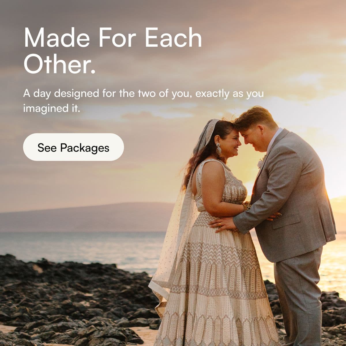 Display ad for Simply Eloped: A day designed for the two of you, exactly as you imagined it.